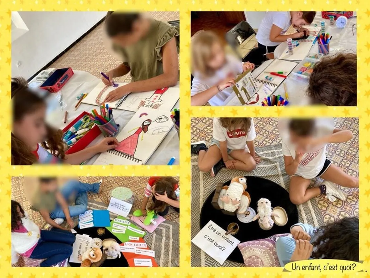 Photos de l’atelier « Être un enfant, c’est quoi ? », septembre-octobre 2025