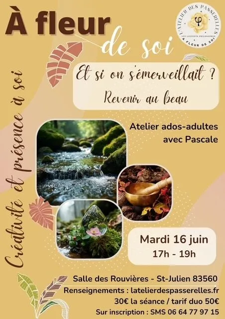 Affiche de l’atelier « Et si on s’émerveillait ? »