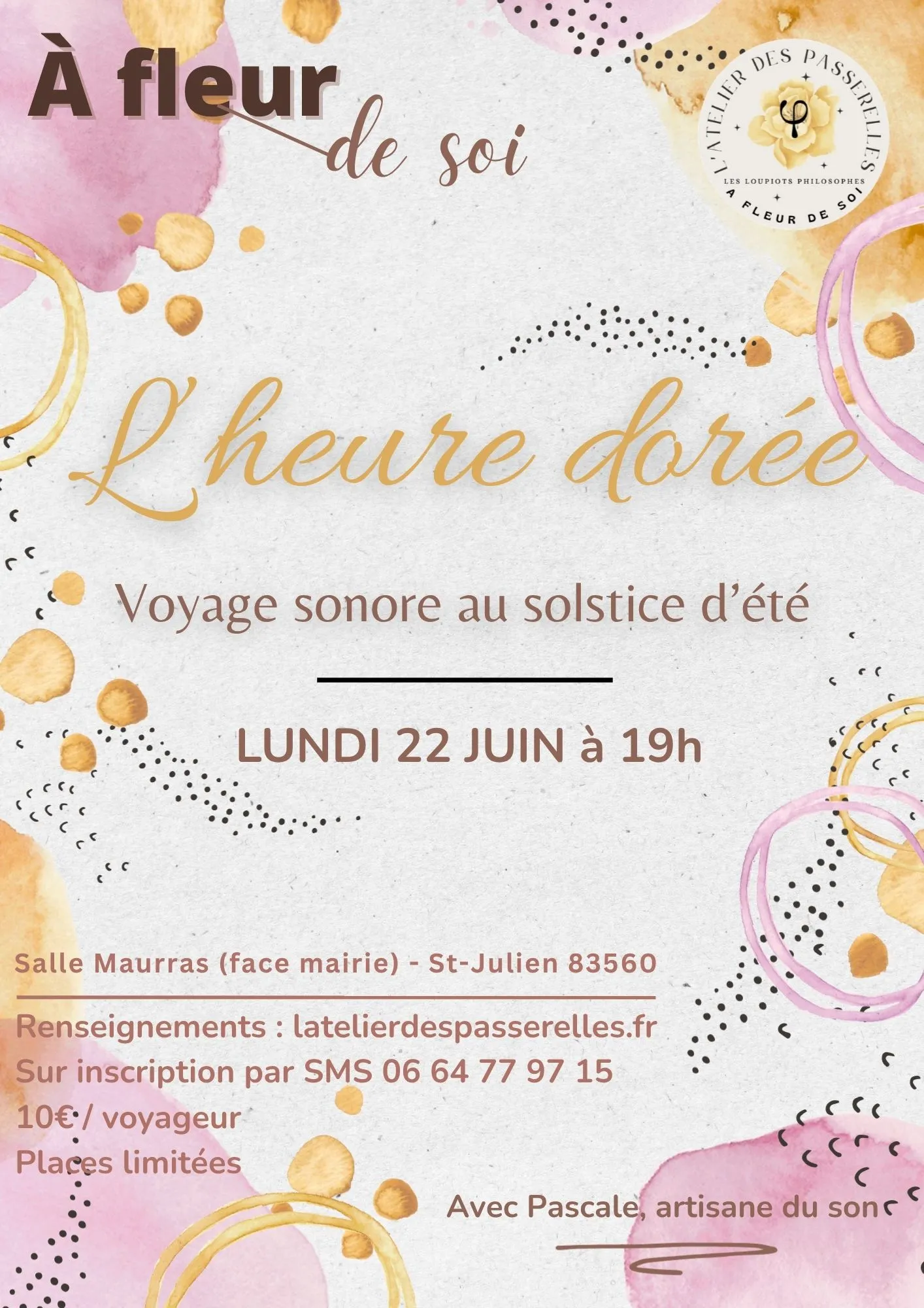 Affiche du voyage sonore « L’heure dorée »